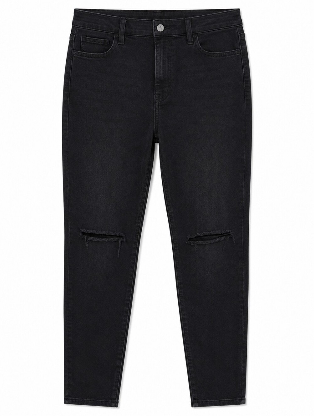 American Eagle Outfitters Women's Black Skinny Jeans With Ripped Knees Sz 18